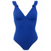 Janine Robin 'Bellagio' Blue Plunge Swimsuit