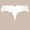 'Bellissime Amour' Ivory Silk Thong, by Lise Charmel (pack shot, back view).
