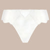 'Bellissime Amour' Ivory Silk Thong, by Lise Charmel (pack shot, front view).