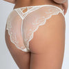 Model wearing 'Bellissime Amour' Ivory Italian Brief, by Lise Charmel (back view).