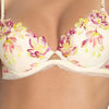 Model wearing Lise Charmel 'Folie d'Été' Floral Contour Bra (front view, close up).
