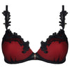 'Belissime Inconnue' Red and Black Contour Bra, by Lise Charmel (pack shot, front view).