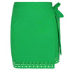 'Ajourage Couture' Green Pareo/Wrap Skirt, by Lise Charmel (pack shot, front).