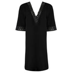 'Ajourage Couture' Black Kaftan, by Lise Charmel (pack shot, front).