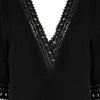 'Ajourage Couture' Black Kaftan, by Lise Charmel (pack shot, front close up).