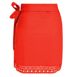 'Ajourage Couture' Orange Pareo/Wrap Skirt, by Lise Charmel (pack shot, back view).