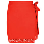 'Ajourage Couture' Orange Pareo/Wrap Skirt, by Lise Charmel (pack shot, front view).