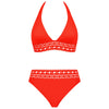 Lise Charmel 'Ajourage Couture' Orange Halterneck Bikini Set (pack shot, front).