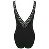 'Ajourage Couture' Black Non-Underwired Swimsuit, by Lise Charmel (pack shot, back view).