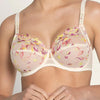 Model wearing 'Folie d'Été' Floral 3-Part Full Cup Bra, by Lise Charmel (front view).