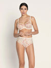 Model wearing 'Folie d'Été' Floral 3-Part Full Cup Bra, by Lise Charmel (front view).