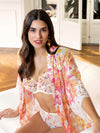 Model wearing 'Folie d'Été' Floral 3-Part Full Cup Bra, by Lise Charmel (front view).