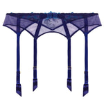 'Déesse Désirs' Midnight Blue Suspender Belt, by Lise Charmel (pack shot, back).