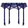 'Déesse Désirs' Midnight Blue Suspender Belt, by Lise Charmel (pack shot, front).