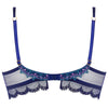 'Déesse Désirs' Midnight Blue Padded Plunge Bra, by Lise Charmel (pack shot, back).