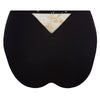 'Deesse en Glam' High Waisted Brief in black and gold by Lise Charmel (pack shot, back).