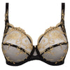 'Deesse en Glam' 3 Parts Full Cup Bra in black and gold by Lise Charmel (pack shot, front).