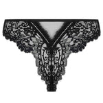 'Desirs de Venise' Black Thong, by Lise Charmel (pack shot, back view).