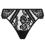 'Desirs de Venise' Black Thong, by Lise Charmel (pack shot, front view).