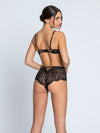 Model wearing 'Desirs de Venise' Vertical Seam Half Cup Bra, by Lise Charmel (back view).