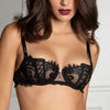 Model wearing 'Desirs de Venise' Vertical Seam Half Cup Bra, by Lise Charmel (front view).