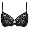 'Desirs de Venise' Black Full Cup Bra, by Lise Charmel  (pack shot, front view).