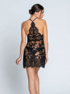 Model wearing 'Desirs de Venise' Black Babydoll Nightie, by Lise Charmel (back  view).