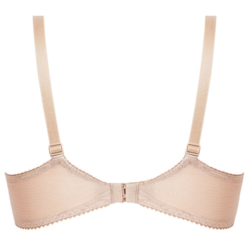 Lise Charmel 'Dressing Floral' Beige 3/4 Cup Balconette Bra (pack shot, back).