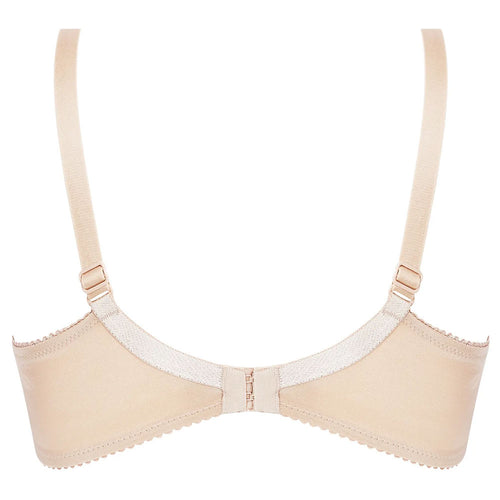 Lise Charmel 'Dressing Floral' Beige 3-Part Full Cup Bra (pack shot, back).