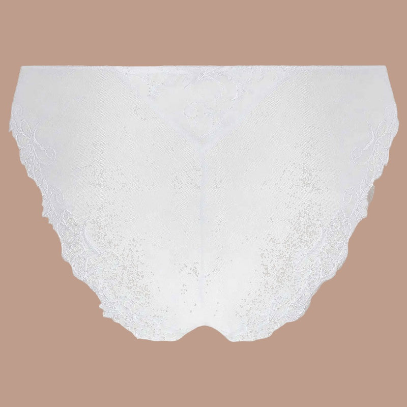 Lise Charmel 'Dressing Floral' White Italian Brief (pack shot, back).