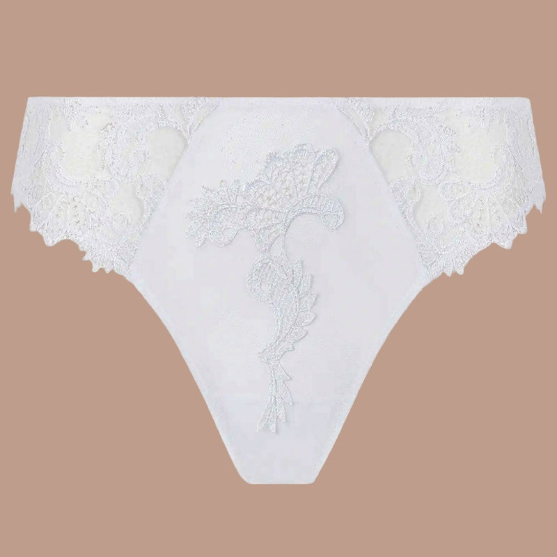 Lise Charmel 'Dressing Floral' White Italian Brief (pack shot, front).