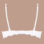 Lise Charmel 'Dressing Floral' White Half Cup Bra (pack shot, back view).