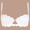 Lise Charmel 'Dressing Floral' White Half Cup Bra (pack shot, front view).