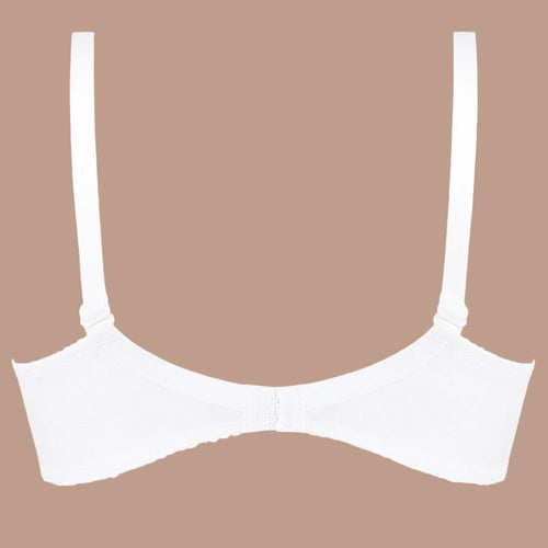 Lise Charmel 'Dressing Floral' White 3-Part Full Cup Bra (pack shot, back).