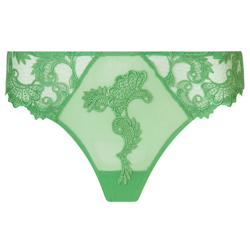 'Dressing Floral' Italian Brief in Dressing Emeraude (Green), by Lise Charmel (pack shot, front).