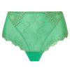 'Dressing Floral' High Waist Brief in Dressing Emeraude (Green), by Lise Charmel (pack shot, front).