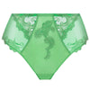 'Dressing Floral' Green High Waist Full Brief, by Lise Charmel (pack shot, front).