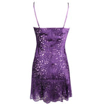 'Dressing Floral' violet Night Dress by Lise Charmel (pack shot, back)