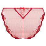 Lise Charmel 'Dressing Floral' Red Italian Brief (pack shot, back).