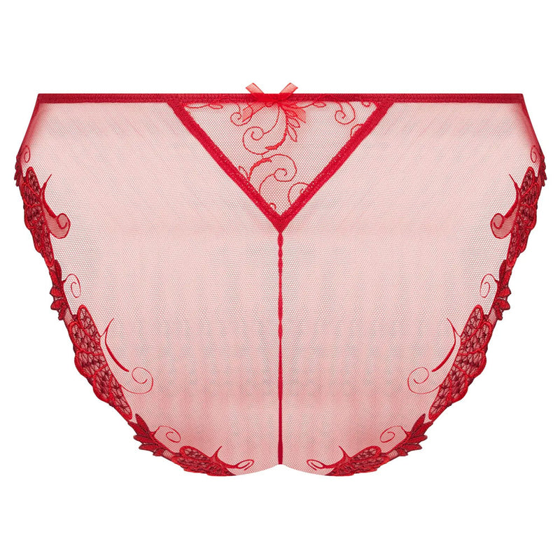 Lise Charmel 'Dressing Floral' Red Italian Brief (pack shot, back).