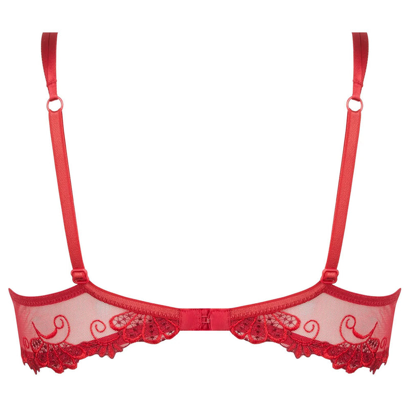 Lise Charmel 'Dressing Floral' Red Full Cup BraLise Charmel 'Dressing Floral' Red Full Cup Bra (pack shot, back).