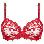 Lise Charmel 'Dressing Floral' Red Full Cup BraLise Charmel 'Dressing Floral' Red Full Cup Bra (pack shot, front).