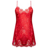 'Dressing Floral' Red Silk Babydoll Nightie, by Lise Charmel (pack shot, front view).