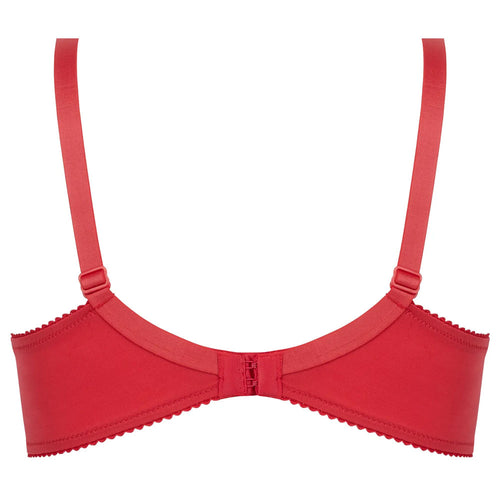 Lise Charmel 'Dressing Floral' Red 3-Part Full Cup Bra (pack shot, back).