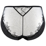 Lise Charmel 'Dressing Floral' (Noir) Full Brief/Retro Brief (pack shot, back).