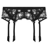 Lise Charmel 'Dressing Floral' Black Suspender Belt (pack shot, back).