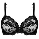 Lise Charmel 'Dressing Floral' Black Full Cup Bra (pack shot, front).