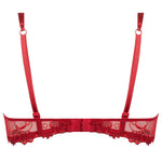 Lise Charmel 'Dressing Floral' Red Half Cup Bra (pack shot, back).