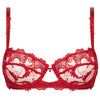 Lise Charmel 'Dressing Floral' Red Half Cup Bra (pack shot, front).