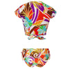 Lise Charmel 'Energie Soleil' Crossover Top & Bikini Brief Set in Mandarine Soleil (Multicolour)